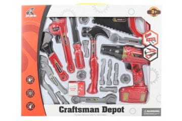 Velik komplet orodja z vrtalnikom