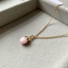 Decadorn Čudovita pozlačena ogrlica z roza opalom