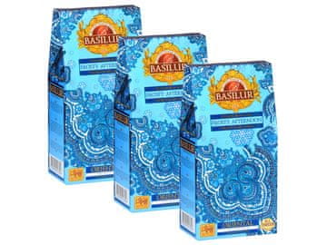 Basilur BASILUR Frosty Afternoon - Cejlonski listnati črni čaj z dodatkom beluševih in modrih cvetov, mareli in pomaranče, 100 g 3 kosi