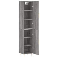 Vidaxl Visoka omara siva sonoma 34,5x34x180 cm inženirski les