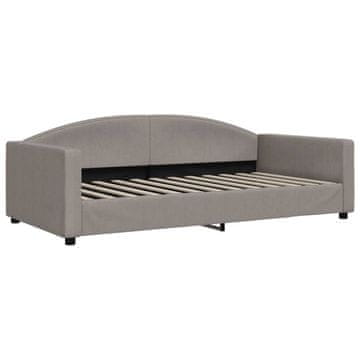 Vidaxl Raztegljiva postelja taupe 100x200 cm blago