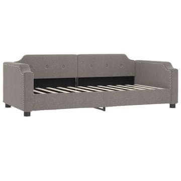 Vidaxl Raztegljiva postelja taupe 90x200 cm blago