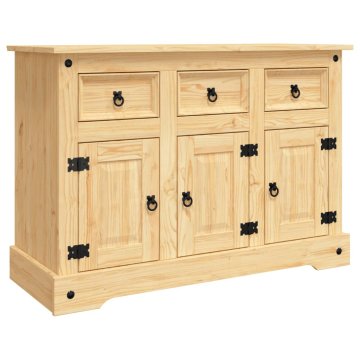 Vidaxl Komoda Corona rjava 112x44x78 cm trdna mehiška borovina