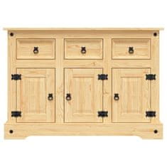 Vidaxl Komoda Corona rjava 112x44x78 cm trdna mehiška borovina