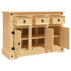 Vidaxl Komoda Corona rjava 112x44x78 cm trdna mehiška borovina