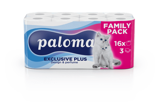 Paloma Exclusive toaletni papir, tisk, 16 kosov