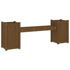 Vidaxl Klop z visoko gredo medeno rjava 180x36x63 cm trdna borovina