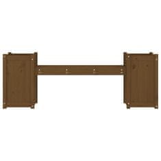 Vidaxl Klop z visoko gredo medeno rjava 180x36x63 cm trdna borovina