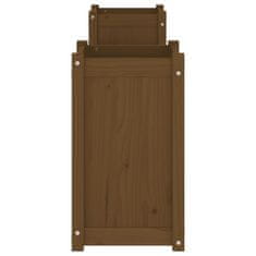 Vidaxl Klop z visoko gredo medeno rjava 180x36x63 cm trdna borovina