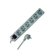 TIMMLUX Podaljšek s prenapetostno zaščito 6 vtičnic s stikalom Uoc 3 kV, Up 1,8 kV 16A 250V 3x1,5mm2 1,4m