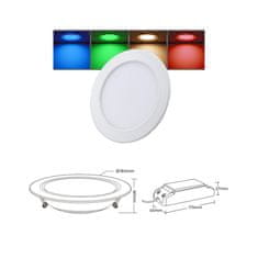 MiBoxer Pametni LED vgradni panel 12W 1056lm RGB+CCT Milight