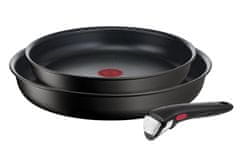 Tefal Ingenio Eco Resis set ponev, 3 kos, 24/28 cm + 1 snemljiv ročaj (L3979102)