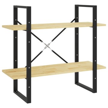Vidaxl Knjižna omara 2-nadstropna 80x30x70 cm trdna borovina