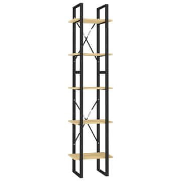 Vidaxl Knjižna omara 5-nadstropna 40x30x175 cm borovina