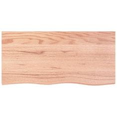 Vidaxl Kopalniški pult svetlo rjav 100x50x6 cm obdelan trden les