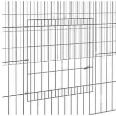 Vidaxl 2-delna ograda za zajce 220x110x55 cm pocinkano železo