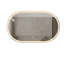 S6 Steklarstvo Šest LED ogledalo S612A , 100x60cm, ovalno, 3 barve LED, dimmer, antifog