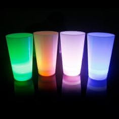 Sofistar Svetleči kozarci z RGB LED lučmi, 6 barv, 450ml, ABS plastika, za bare in zabave