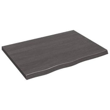 Vidaxl Kopalniški pult temno rjav 80x60x(2-4) cm obdelan trden les