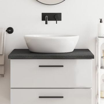 Vidaxl vidaXL Kopalniški pult temno rjave barve 80x60x(2-4) cm masiven les