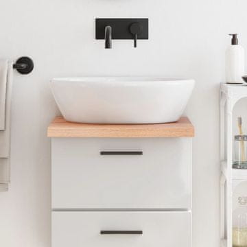 Vidaxl vidaXL Kopalniški pult svetlo rjave barve 40x60x(2-4) cm masiven les
