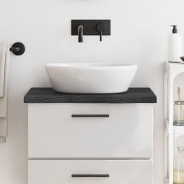 Vidaxl vidaXL Kopalniški pult temno rjave barve 60x60x(2-4) cm masiven les