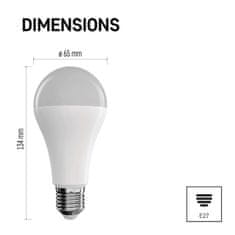 Emos GoSmart pametna LED žarnica A65, 14 W, 1400 lm, E27, WiFi