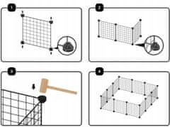 Korbi Modularna kovinska ograja za moške živali 105x105cm