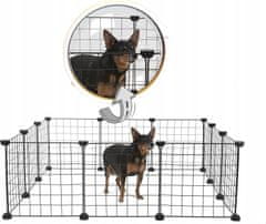 Korbi Modularna kovinska ograja za moške živali 105x105cm