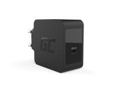 Green Cell Polnilec Green Cell CHAR07 za mobilne naprave, črn, indoor, 18W, USB-C, združljiv z iPhone 11, XS, X in Samsung Galaxy S10+.