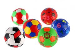 Teddies Mala mladinska napihljiva nogometna žoga 15 cm iz usnja - mešanica barv