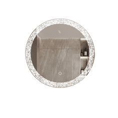 S6 Steklarstvo Šest Okroglo LED ogledalo S613A , fi 70cm,z vzorcem, kopalniško ogledalo 3barve LED 6000K, 4000K, 3000K