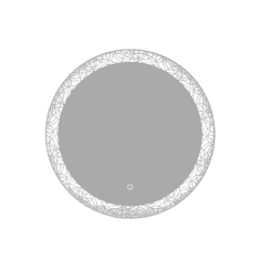 S6 Steklarstvo Šest Okroglo LED ogledalo S613A , fi 70cm,z vzorcem, kopalniško ogledalo 3barve LED 6000K, 4000K, 3000K