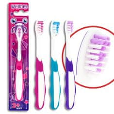 BE KIDS (3+) Mehka zobna ščetka za otroke, mešanica barv, 1 kos, pretisni omot