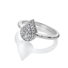 Hot Diamonds Eleganten srebrn prstan z diamantom in topazom Glimmer DR255 (Obseg 60 mm)