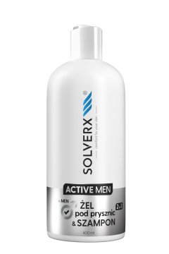 SOLVERX Active Men 2-v-1 gel za prhanje in šampon 400 ml