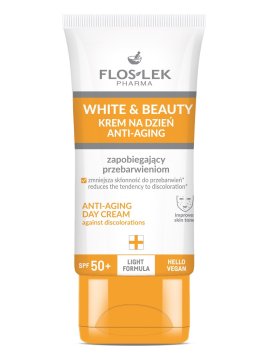 FLOS-LEK Dnevna krema proti staranju za preprečevanje razbarvanja kože SPF50+ White&Beauty 50 ml
