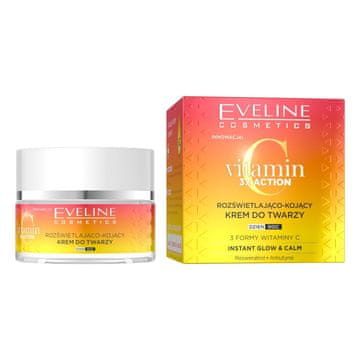 shumee EVELINE Vitamin C 3xAction posvetljevalna in pomirjujoča dnevna in nočna krema za obraz 50 ml