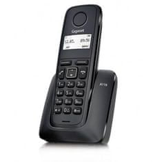 Gigaset A116 - Brezžični telefon DECT, črn