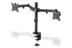 Digitus Dual Monitor Mount 15-32", 2x 8 kg (max.), črna VESA: 75 x 75, 100 x 100