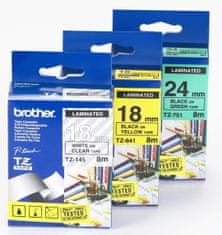 Brother TZE-145, prosojen / bel