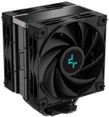 DEEPCOOL hladilnik AK400 Zero Dark Plus / 2x 120mm ventilator / 4x toplotne cevi / PWM / za Intel in AMD / popolnoma črn