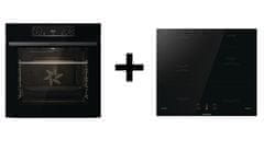 Gorenje BlackInduction komplet pečice in kuhalne plošče