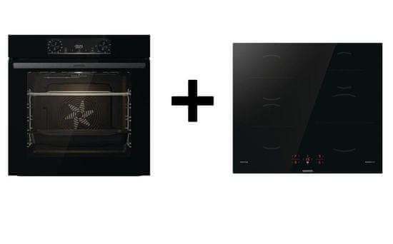 Gorenje BlackInduction komplet pečice in kuhalne plošče