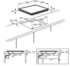 Electrolux EHF46547XK steklokeramična vgradna kuhalna plošča