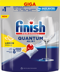 Finish Quantum All in 1 kapsule za pomivalni stroj Lemon Sparkle, 100 kosov