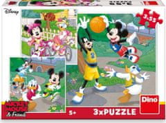 Dino Puzzle Mickey Mouse in prijatelji 3x55 kosov
