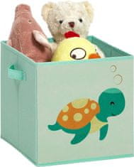 Sofistar Večnamenska škatla za igrače z živalskimi motivi - Rakec, Želva, Kit - 30 x 30 x 30