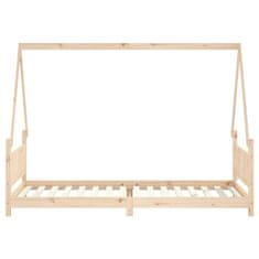 Vidaxl Otroški posteljni okvir 90x200 cm trdna borovina