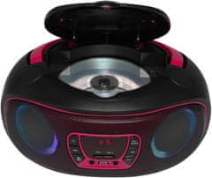Denver Denver TCL-212BT Radio s CD-jem, FM, ambientalna osvetlitev, roza